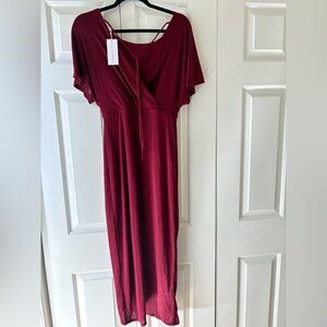 Midi Burgundy Dress